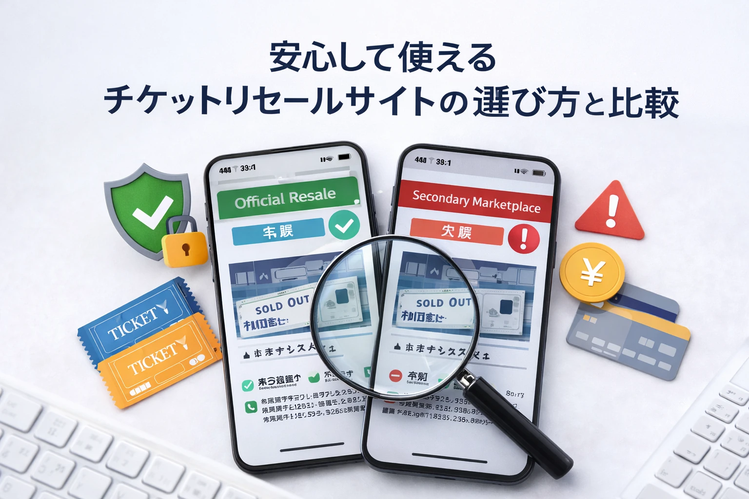 安心して使えるチケットリセールサイトの選び方と比較