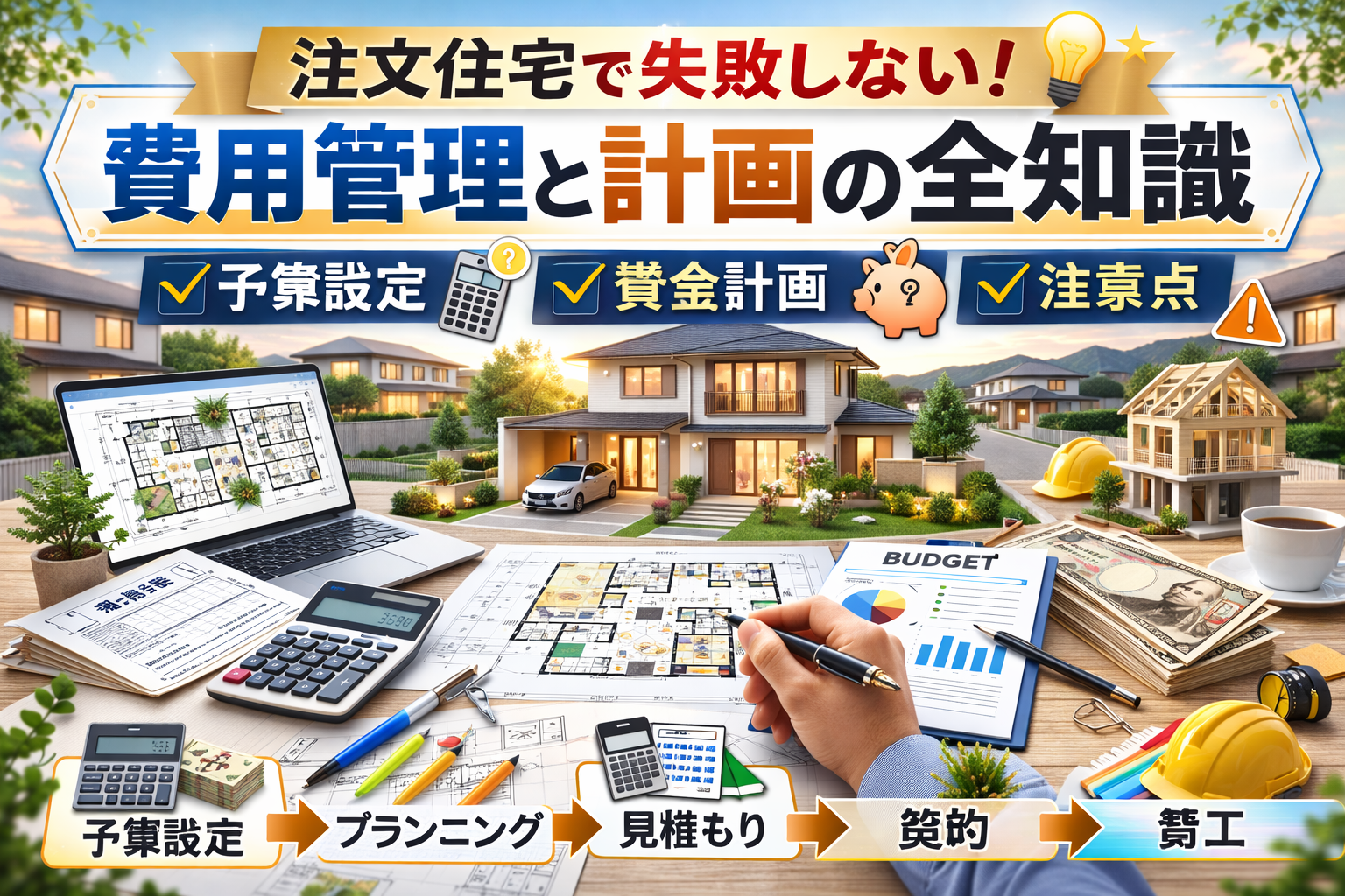注文住宅で失敗しない!費用管理と計画の全知識
