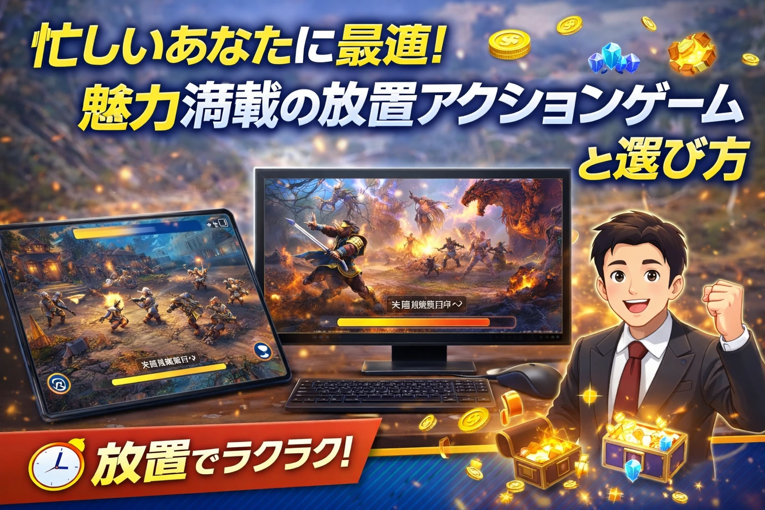 忙しいあなたに最適！魅力満載の放置アクションゲームと選び方